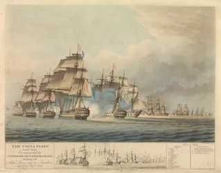 Den tungt lastade kinesiska flottan, under befäl av kommendör Nathaniel Dance (1748-1827), tvingade den franske amiralen Charles de Durand L (1761-1848) och hans eskader att retirera den 15 februari