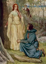 Ferdinand och Miranda (färg litho)