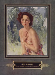 Jessie Matthews, engelsk skådespelerska (färg litho)