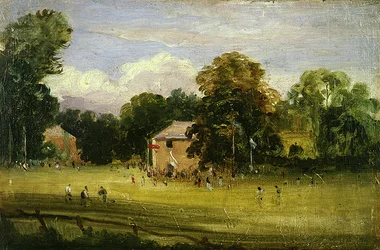 Bymässan, Östra Bergholt (olja på panel)