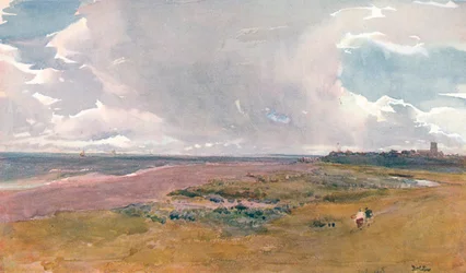 Southwold från stranden, c1860-1890, 1906.