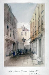 Utsikt i Chichester Rents, Fleet Street, City of London, c1850.