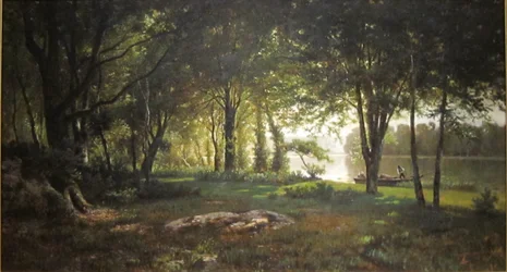 Landskap, flod och skog