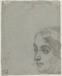 Head of a Woman tergo, ca. 1857.