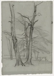 Landskapsstudie med träd, ca. 1870-1875.