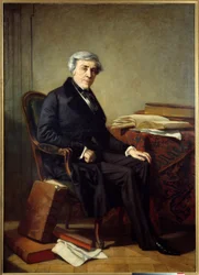 Porträtt av Jules Michelet (1798-1874), fransk historiker och författare. Målning av Thomas Couture (1815-1879)