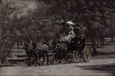The Fairman Rogers Four-In-Hand (A May Morning in the Park) 1899 (olja på duk)