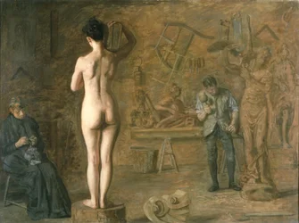 William Rush (1756-1833) ristade sin allegoriska figur av Schuylkill River