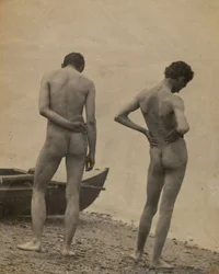 Thomas Eakins och John Laurie Wallace på en strand, 1883