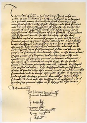 Biskopsförklaring av ärkebiskop Crammer och sju andra engelska biskopar, c1537.