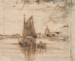 En segelbåt lugnade