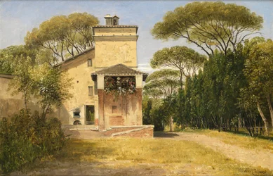 Raphaels studio i trädgården i Villa Borghese, Rom, 1849