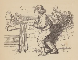Det blinda barnet (kolorerad gravyr)