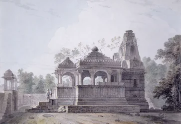 Ett hinduiskt tempel i fortet Rohtas, Bihar,