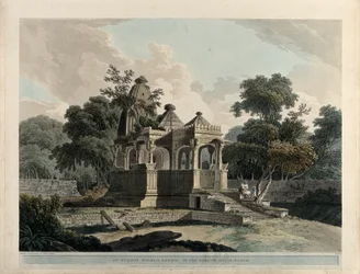 Ett forntida hinduiskt tempel i fortet Rotas, Bahar