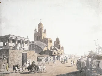 Street Scene, från "Views in Calcutta" av Thomas Daniell, 1786-1788
