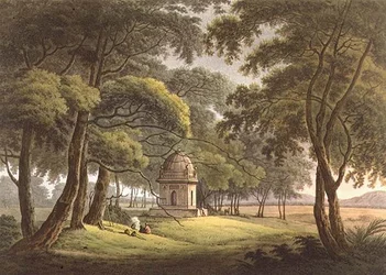 En morisk dams grav, Bengalen, graverad av Joseph Constantine Stadler (verksam 1780-1812), utgiven av Edward Orme (1774-ca 1820), 1803