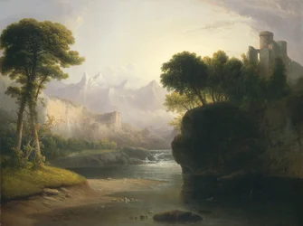 Fantasifullt landskap, 1834.