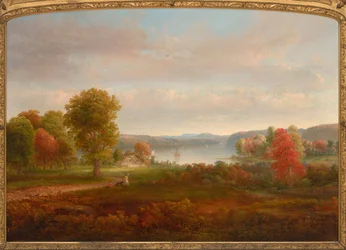 Utsikt över Hudson i höst
