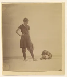 Margaret Eakins och Harry på stranden, Manasquan, New Jersey