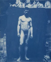 Stående naken Samuel Murray, ca. 1890-1892.