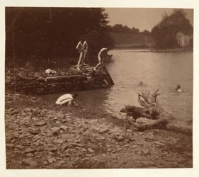 Studie för simning, 1883.