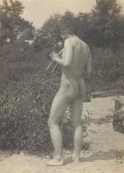 Thomas Eakins, Naken, Playing Pipes, ca. 1883.