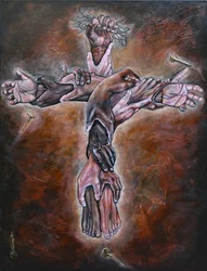 Body of Christ, 2019 (blandteknik på duk)
