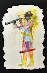 Power Player, 2017 (blandteknik på papper)