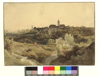 Oberdöbling, Sankt Johanneskapellet och omgivningarna, sett från Unterdöblings sida