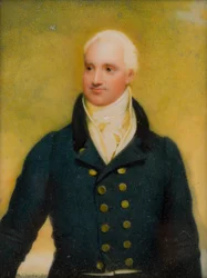 Porträtt av Cecil Forester, c.1st Lord Forester, c.1830 (olja och elfenben)