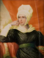 Porträtt av Lady Katherine Manners, ca 1st Lady Forester (1779-1829), ca 1829 (olja och elfenben)
