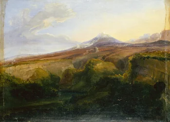 Utsikt över Vesuvius (olja ombord)