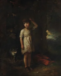 En pojke med en katt - morgon, 1787.