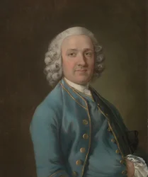 En man som heter Mr. Wood, den dansande mästaren, ca. 1757.