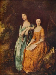 Elizabeth och Mary Linley, c1772