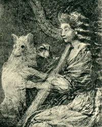 Harpist och hund, c1778, 1943.