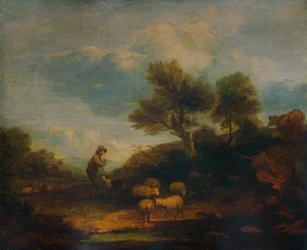 Landskap med får, 1700-talet, 1935