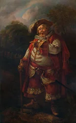 Porträtt av James Quin som Falstaff, 1700-talet, 1935