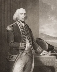 Richard Howe, 1st Earl Howe, illustration från 