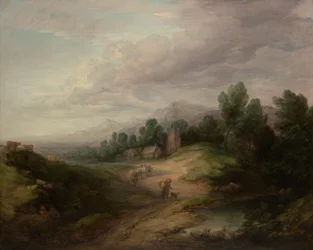 Skogbevuxen bergslandskap, troligen 1783.