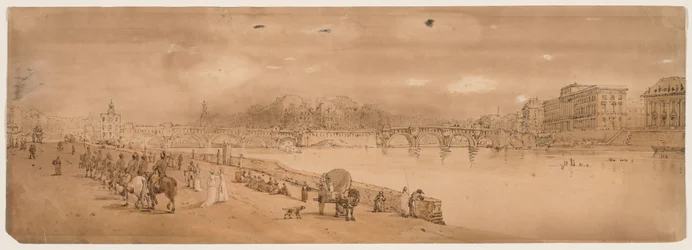 Ett urval av tjugo av de mest pittoreska vyerna i Paris: Utsikt över Pont Neuf och myntverket