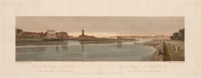Ett urval av tjugo av de mest pittoreska vyerna i Paris: Vy över byn Chaillot, &c tagen från Pont de la Concorde