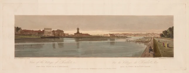 Ett urval av tjugo av de mest pittoreska vyerna i Paris: Vy över byn Chaillot, 1803
