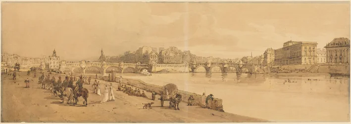Utsikt över Pont Neuf, myntverket etc.: plansch 8