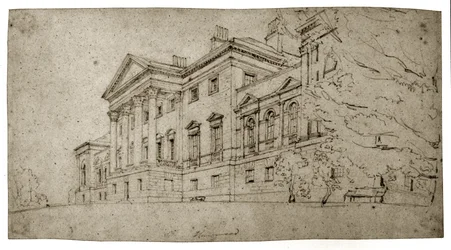 Harewood House, Yorkshire, ca 1798 (grafit på texturerat vävt papper)