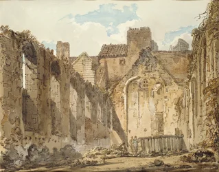 Ruinerna av kapellet i Savoy Palace, London, c1795-1796