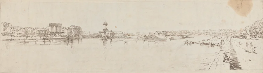 Utsikt över byn Chaillot från Pont de la Concorde