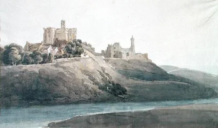 Warkworth Castle (akvarell på papper)