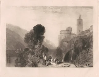 Dartmouth Castle, vid floden Dart